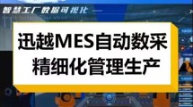 迅越MES系统，自动采集，精细化管理生产，低成本实现生产数据透明化